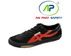 Giày bata thượng đình đen sọc đỏ size 37